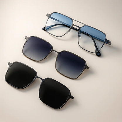 6-in-1 Magnetic Polerised Sunglasses