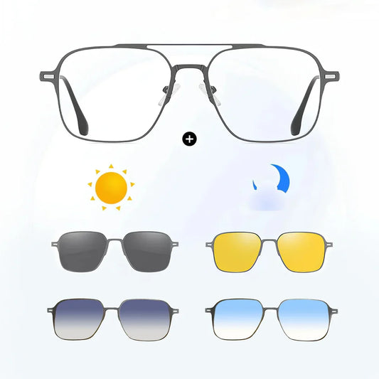 6-in-1 Magnetic Polerised Sunglasses