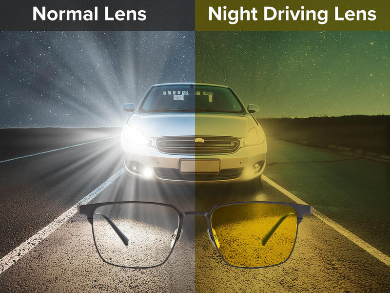 Titanium Magnetic Clip-on Eyeglasses Sunglasses (5-in-1)