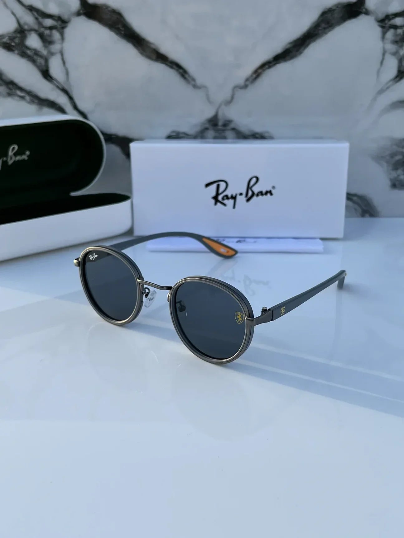 #2 METAL GREY BLACK UV-400 SUNGLASSES